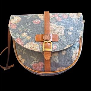 Vintage Pierre Balmain floral crossbody bag circa 1980s